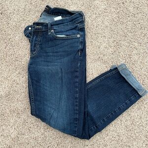 Banana Republic Women’s 25/0 Petite Girlfriend Jeans Dark Wash Straight